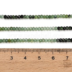 グラデーションカラーの天然翡翠ビーズ連売り  多面カット  ロンデル  4x3mm  穴：0.7~0.8mm  約139~141個/連  15.35~15.55''（39~39.5センチメートル）&nbsp;GG-CBA4399-C01-01