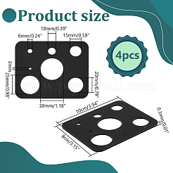 アクリルクラフト人形の目のテンプレート  人形作り用  長方形  ブラック  100x80x3mm  内径：3~30mm&nbsp;DIY-WH0580-39D