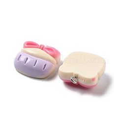 不透明樹脂ペンダント  漫画のチャーム  食べ物  22.5x20x8.5mm  穴：2mm&nbsp;RESI-R444-05C