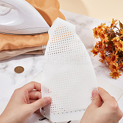 プラスチックスチームアイロン底カバー  アイロン保護カバー  鉄のパーツと  ホワイト  235x156x0.5x0.5~24mm&nbsp;FIND-WH0139-264A