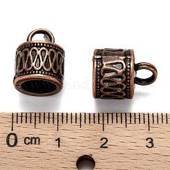 チベット風コードエンドパーツ  コラム  赤銅鉱  カドミウムフリー＆鉛フリー  14.5x11mm  穴：4mm  内径：7.5mm&nbsp;LS-K0803061