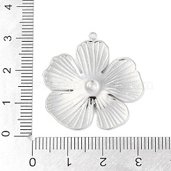 変色しない304ステンレススチールペンダント  花のチャーム  ステンレス鋼色  30x2mm  穴：1.4mm&nbsp;STAS-L022-414P