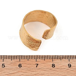 女性用304ステンレススチールオープンカフリング  ゴールドカラー  ゴールドカラー  4.5mm  内径: 調節可能&nbsp;RJEW-M049-01G-03