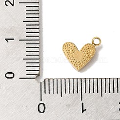 ゴールドトーンの304ステンレススチールラインストーンチャーム  ハート  かんらん石  7.5x10x2mm  穴：1.2mm&nbsp;STAS-L025-005G-05