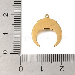 PVD真空メッキ201ステンレススチールペンダント  ラインストーン付き  ムーン  18KGP本金メッキ  17x15x3mm  穴：1mm&nbsp;STAS-C111-31G