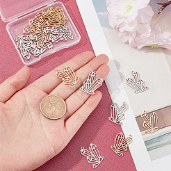 20個2色201ステンレスペンダント  プリズム  ゴールデン·ステンレス鋼色  25x17x1mm  穴：1.6mm  10個/カラー&nbsp;STAS-DC0006-58
