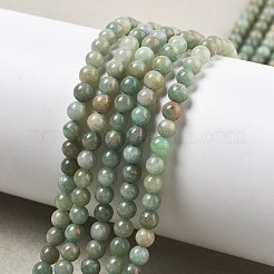 天然石アマゾナイトビーズ連売り  ラウンド  グレードB  4mm  穴：0.8mm  約88個/連  14.76~14.96''（37.5~38センチメートル）&nbsp;X-G-K068-03-4mm-A