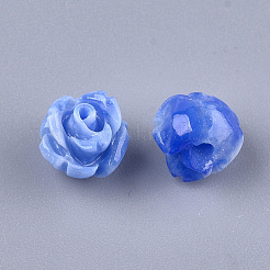 合成サンゴビーズ  染め  花  藤紫色  6~7x6~7mm  穴：1.2mm&nbsp;CORA-S027-30E