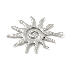合金ペンダント  太陽  プラチナ  40.5x33.5x2mm  穴：2mm&nbsp;FIND-G099-02P-01