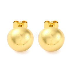 半円形 304 ステンレススチール スタッド イヤリング  ゴールドカラー  10mm&nbsp;EJEW-A125-80A-G