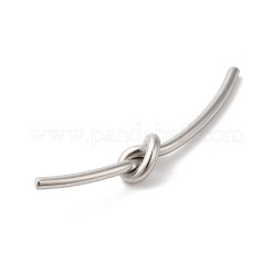 変色しない304ステンレススチールペンダント  ラブノット金具  ステンレス鋼色  41.5x5.5x8mm  穴：0.9mm&nbsp;STAS-B042-01D