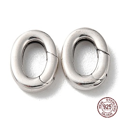 タイスターリングシルバースプリングゲートリング925個  オーバル  アンティークシルバー  10.5x7.5x2mm&nbsp;STER-D003-41P