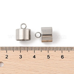 304ステンレススチールコードエンド  コラム  ステンレス鋼色  12.5x11mm  穴：2.5mm  内径：10mm&nbsp;STAS-L280-12P