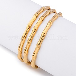 女性用304ステンレススチールカフバングル  竹  7/8インチ（2.15cm）  内径：2-1/4インチ（5.65cm）&nbsp;BJEW-P347-02A