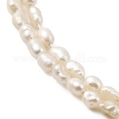 天然養殖淡水パールビーズ連売り  ライス  グレード3 A  古いレース  2~2.5mm  穴：0.4mm  約105~112個/連  14.76''~14.96''（37.5~38センチメートル）&nbsp;PEAR-I007-01J-02A