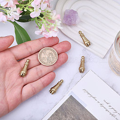 真鍮コードエンド4個  コーンコードロープロック  パーカーの巾着交換  ゴールドカラー  25x9mm  穴：5mm&nbsp;KK-CA0003-73B