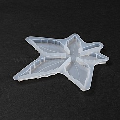 DIYリーフハンギングコースターシリコンモールド  ビッグペンダント金型  UVレジン用  エポキシ樹脂工芸品作り  ホワイト  158x168x8.5mm  穴：3mm&nbsp;DIY-P070-A02