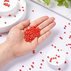 ベーキングペイントガラスのシードビーズ6/0  ラウンド  ミックスカラー  6/0  4~5x3~4mm  穴：1~2mm  10色  約900PCS /カラー  9000個/セット&nbsp;SEED-US0001-04-4mm