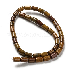天然石ペトリファイドウッドビーズ連売り  コラム  10x6mm  穴：0.8mm  約40個/連  15.67''（39.8センチメートル）&nbsp;G-M420-E06-03
