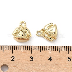 真鍮チャーム  服の形チャーム  18KGP本金メッキ  12x10.5x6mm  穴：1.6mm&nbsp;KK-L260-19G