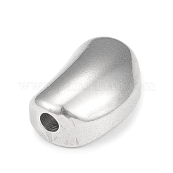 変色しない304ステンレススチールビーズ  豆  ステンレス鋼色  9x6x5.5mm  穴：1.6mm&nbsp;STAS-F287-04P