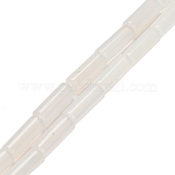 天然石瑪瑙ビーズ連売り  コラム  ホワイト  15.5~16x6~6.5mm  穴：1mm  約24~25個/連  14.96~15.35''（38~39センチメートル）&nbsp;G-G203-01F