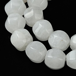 天然石ホワイトジェイドビーズ連売り  多面カット  ラウンド  10mm  穴：1.3mm  約40個/連  16.14~16.22''（41~41.2センチメートル）&nbsp;G-H023-A18-01