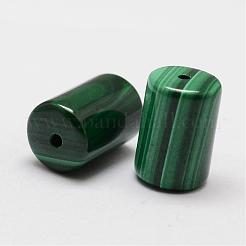 列の天然マラカイトビーズ  12x8mm  穴：1mm&nbsp;G-I178-01-8x12