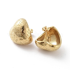 鉄メッキ（IP）304ステンレススチール製スタッドピアス（女性用）  ハート  ゴールドカラー  19.5x20mm&nbsp;EJEW-D095-02G