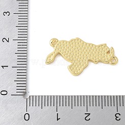 真鍮製コネクタチャーム  牛  シェルと  鉛フリー＆カドミウムフリー  長持ちメッキ  18KGP本金メッキ  13.5x24.5x2mm  穴：1.2mm&nbsp;KK-K298-21G