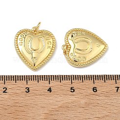真鍮チャーム  ハートチャーム  長持ちメッキ  カドミウムフリー＆鉛フリー  ラックめっき  18KGP本金メッキ  21x19x3mm  丸カン：5x1ミリ  内径：3mm&nbsp;KK-Z153-04G-01