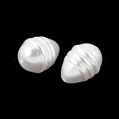 ABSプラスチックパール調ビーズ  溝付きティアドロップ  ホワイト  18.5x13.5mm  穴：1.2mm  約306個/500g&nbsp;PL-CBA8DB3-19