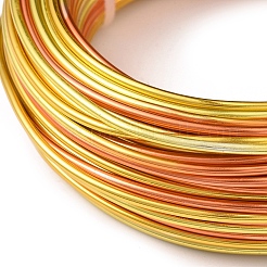 3セグメントカラー丸型アルミクラフトワイヤー  ビーズジュエリークラフト作り用  カラフル  12ゲージ  2mm  約23.4m /ロール&nbsp;AW-E002-2mm-12