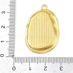 プリントされた304ステンレススチールペンダント  フラミンゴの形をした楕円形  PVD真空メッキ  18KGP本金メッキ  ミディアムシーグリーン  33.5x22x3mm  穴：2mm&nbsp;STAS-P419-13G-01