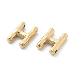 304ステンレスペンダント  14KGP本金メッキ  イオンプレーティング（ip）  バルーンレターチャーム  文字h  19x13.5x4.5mm  穴：2mm&nbsp;STAS-M111-22G-H