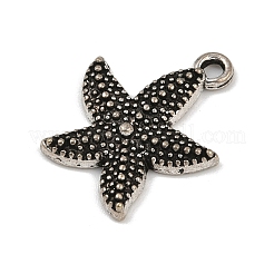 合金のチベット風チャーム  オーシャンシリーズチャーム  アンティークシルバー  ヒトデ  23x19x3mm  穴：1.8mm&nbsp;PALLOY-V008-01D-AS