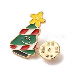 クリスマスエナメルピン  バックパック用合金ラペルピンバック  クリスマスツリー  28x17mm&nbsp;LS-JEWB-I047-01KCG-07