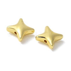 合金ビーズ  ラックめっき  スター  ゴールドカラー  9.5x9.5x3.5mm  穴：1mm&nbsp;PALLOY-S044-02G