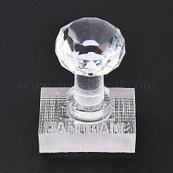 大きなハンドルが付いた透明なアクリルの石鹸スタンプ  DIY石鹸型用品  言葉  57x30x41mm&nbsp;DIY-XCP0003-88B