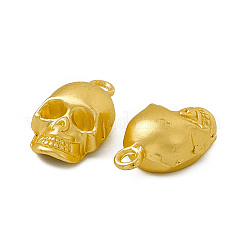 ラックメッキ合金ペンダント  カドミウムフリー＆ニッケルフリー＆鉛フリー  スカルチャーム  マットゴールドカラー  20.5x11.5x7.5mm  穴：2.1mm&nbsp;PALLOY-M202-12MG