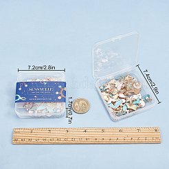 マリンテーマの合金エナメルペンダント  混合図形  ライトゴールド  ミックスカラー  40個/箱&nbsp;PALLOY-SC0002-78