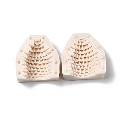 3DクリスマスツリーDIYキャンドル6.5x6.5x7パーツシリコンモールド  クリスマスツリーの香りのキャンドル作りに  ベージュ  組み立て：6x4.5cm  内径：[1]のCM&nbsp;CAND-B002-03