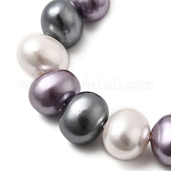 シェルパールビーズ連売り  ポテト  ミックスカラー  12.5~13x15~15.5x12~12.5mm  穴：0.9mm  約31個/連  15.71インチ（39.9cm）&nbsp;BSHE-F013-01K