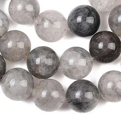 天然石クラウディクォーツビーズ連売り  ラウンド  16~16.5mm  穴：1.6mm  約24~25個/連  15.35~15.94インチ（39~40.5cm）&nbsp;G-L648-A09-16mm
