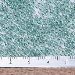 MIYUKIラウンドロカイユビーズ  日本製シードビーズ  11/0  （rr2445)透明な海の泡の光沢  2x1.3mm  穴：0.8mm  約50000個/ポンド&nbsp;SEED-G007-RR2445