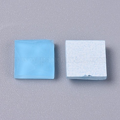 カット加工ガラスカボション  モザイクタイル  家の装飾やdiyの工芸品  正方形  空色  9.5x9.5x3.8mm  約90個/袋&nbsp;DIY-WH0121-46H