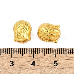 チベット風合金ビーズ  カドミウムフリー＆ニッケルフリー＆鉛フリー  仏頭  ゴールドカラー  11x9x8mm  穴：1.5mm&nbsp;TIBEB-60542-G-FF