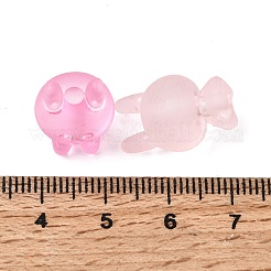 つや消し透明なアクリルビーズ  ミックスカラー  兎  19x12.5x4.5mm  穴：2.8mm&nbsp;FACR-C001-01H