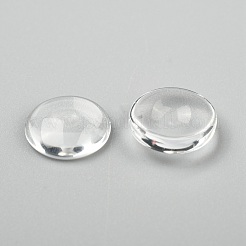 クリアガラスカボション  半円/ドーム  透明  11.5~12x4mm&nbsp;X-GGLA-R026-12mm