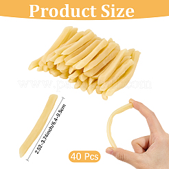 PVC製模造食品フライドポテト40個  ふり用小道具の装飾品アクセサリー  モカシン  65.5~97.5x8.5x5.5mm&nbsp;AJEW-CN0007-08